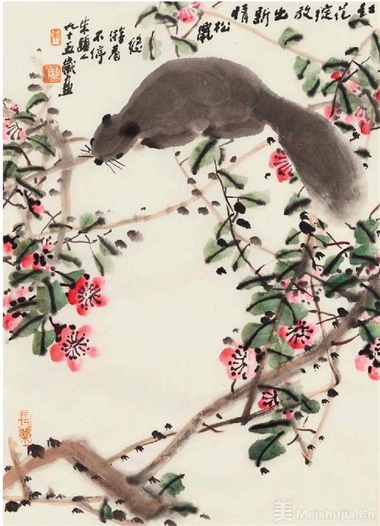 朱颖人95岁高龄新作展在杭揭幕